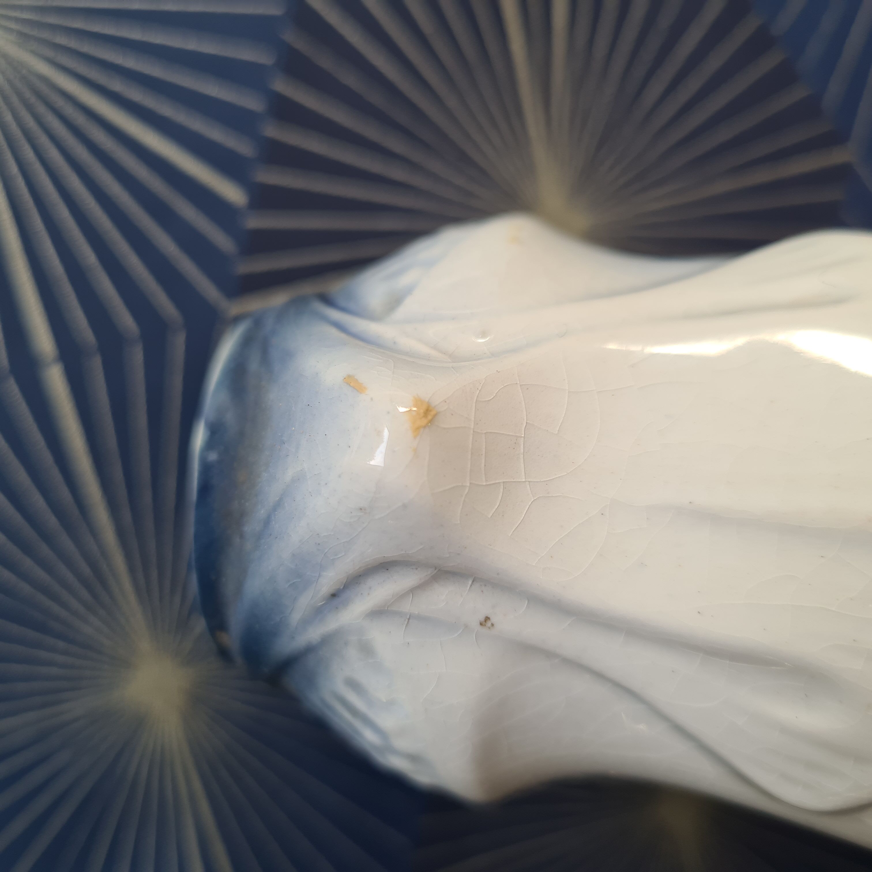 Pair of small Art Nouveau vases from Northern faience with blue decoration