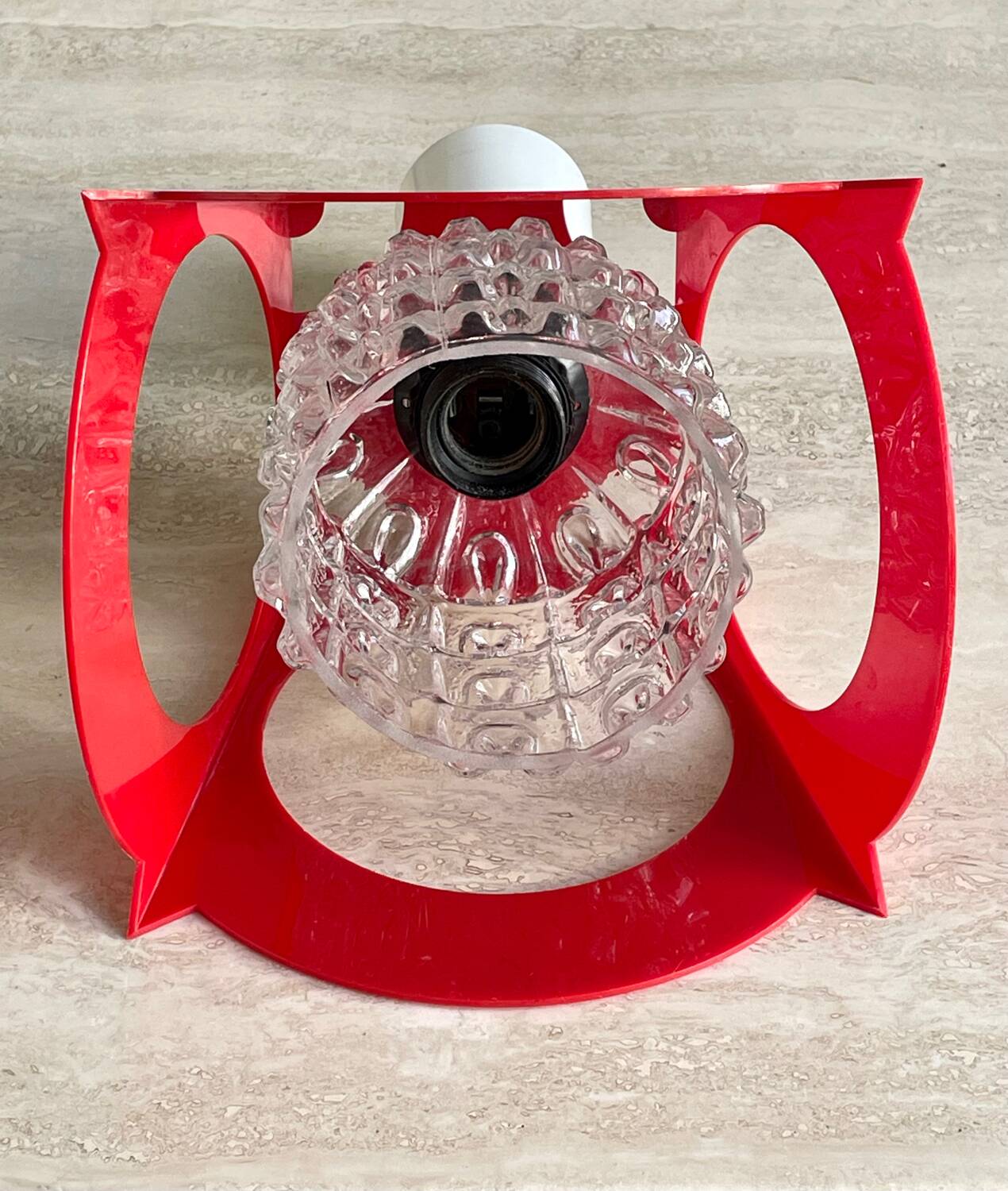 Suspension vintage verre moulé