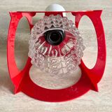 Vintage molded glass pendant light