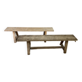 Pair of vintage wooden benches