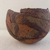 Spherical terracotta two-tone degreasing limestone XXth Africa