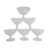 Lot de 6 coupes à champagne en cristal