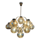 Vintage “golden” sciolari style hanging lamp with 12 light points