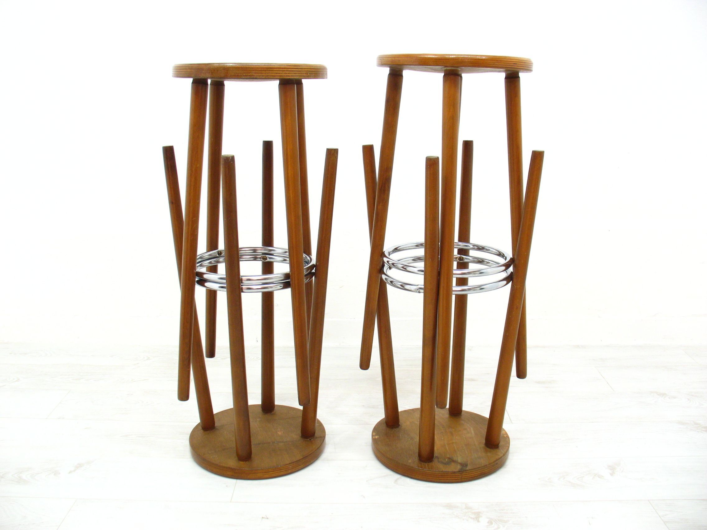 4 bar stools, 1970s