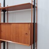Mid century modular blonde teak bookcase 1960s