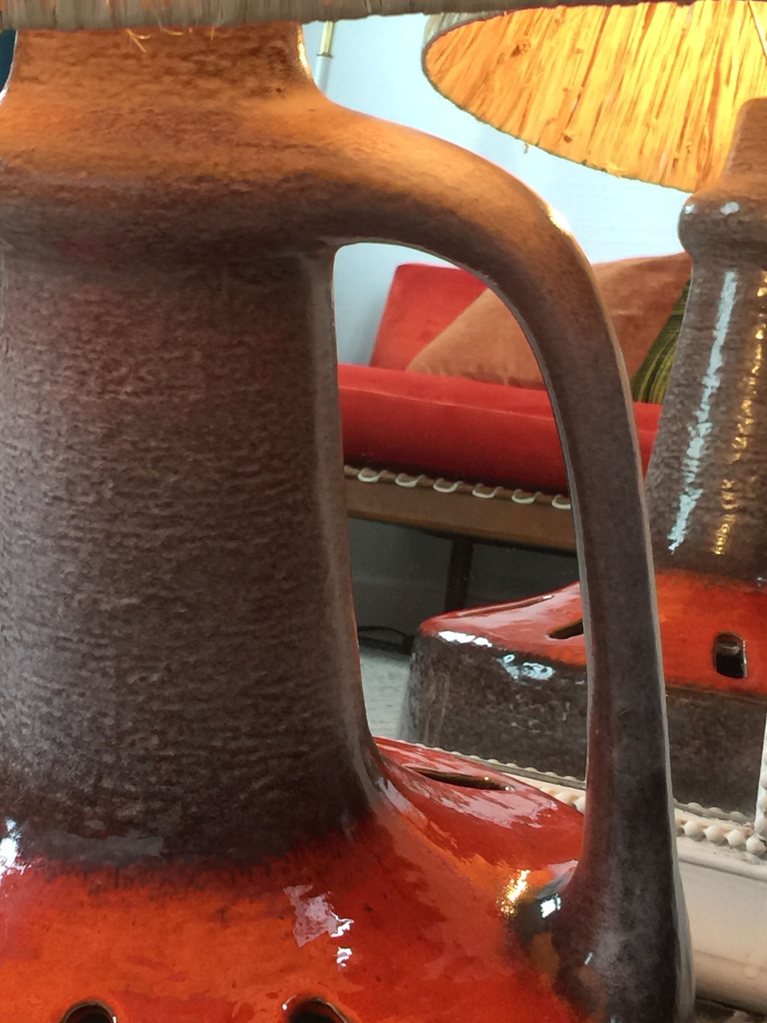 Ceramic floor lamp from the 70s