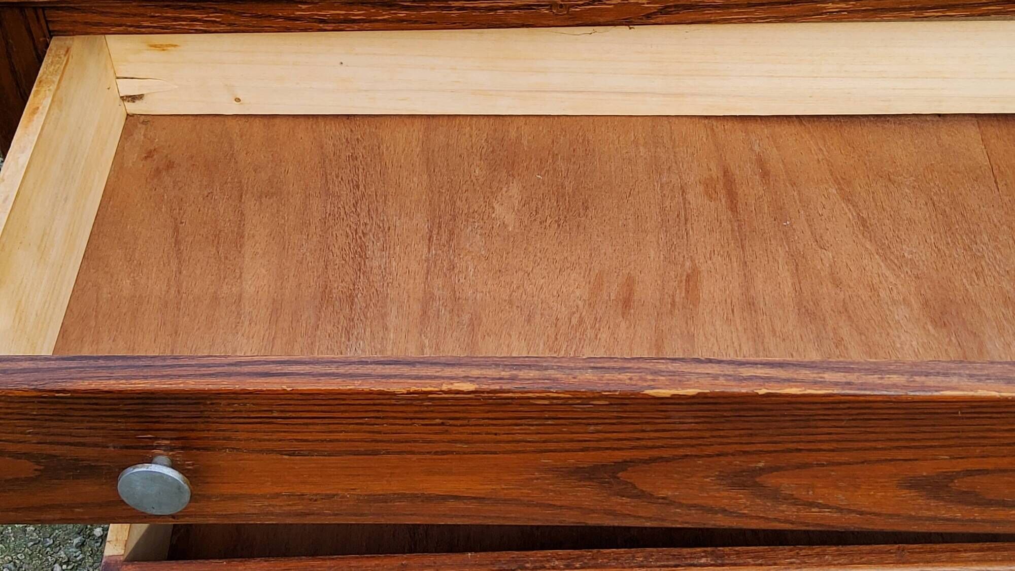 Vintage oak chest of drawers from the 50s compass feet 4 drawers