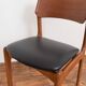 Mid-century danish teak & leather dining chairs by Erik Buch, 1960