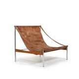 Grand Leather Lounge Chair 'Bequem' by Stig Poulsson c.1970