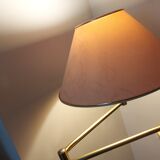 Vintage reading floor lamp in gold metal
