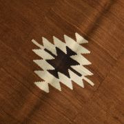 4x5 Vintage Oriental Brown Kilim Rug, 118x163Cm