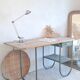 Wood and metal desk circa the 1950s.