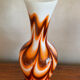 Colored glass vase