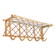Rattan coat rack with shelf
