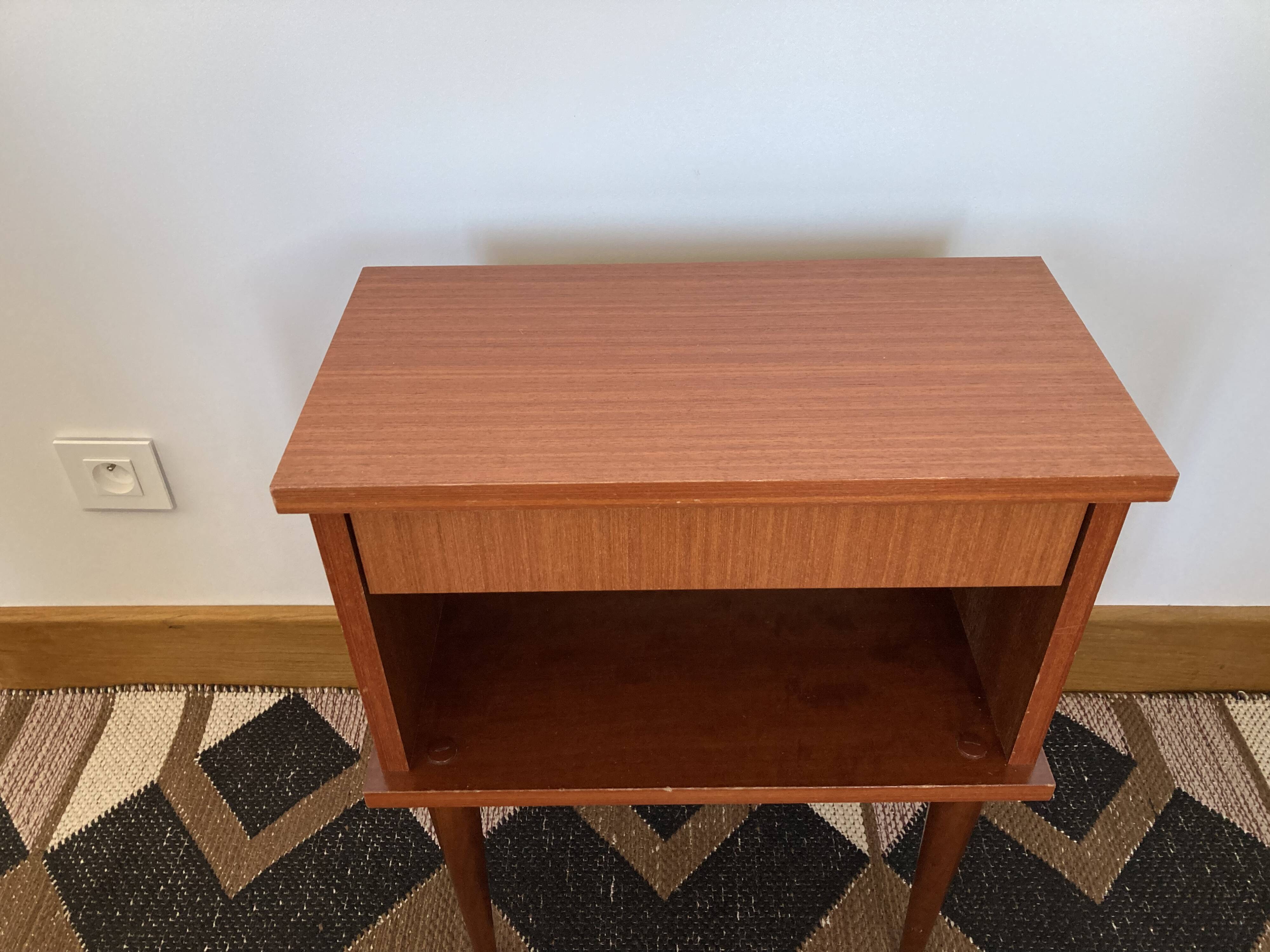 Bedside table compass legs