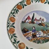 Pair of Saint Amandinoise deep dishes from the 50s