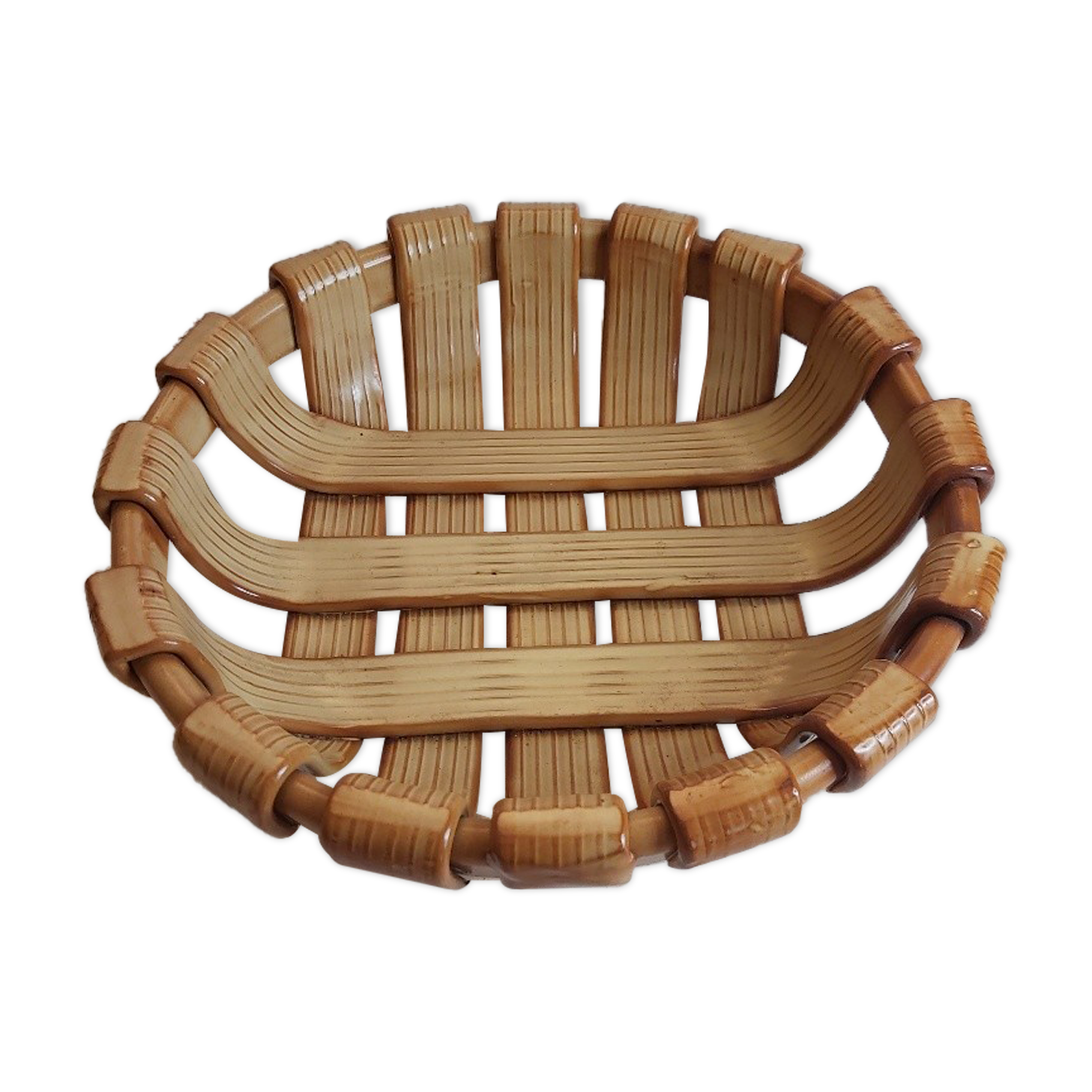 Vallauris braided ceramic fruit cup