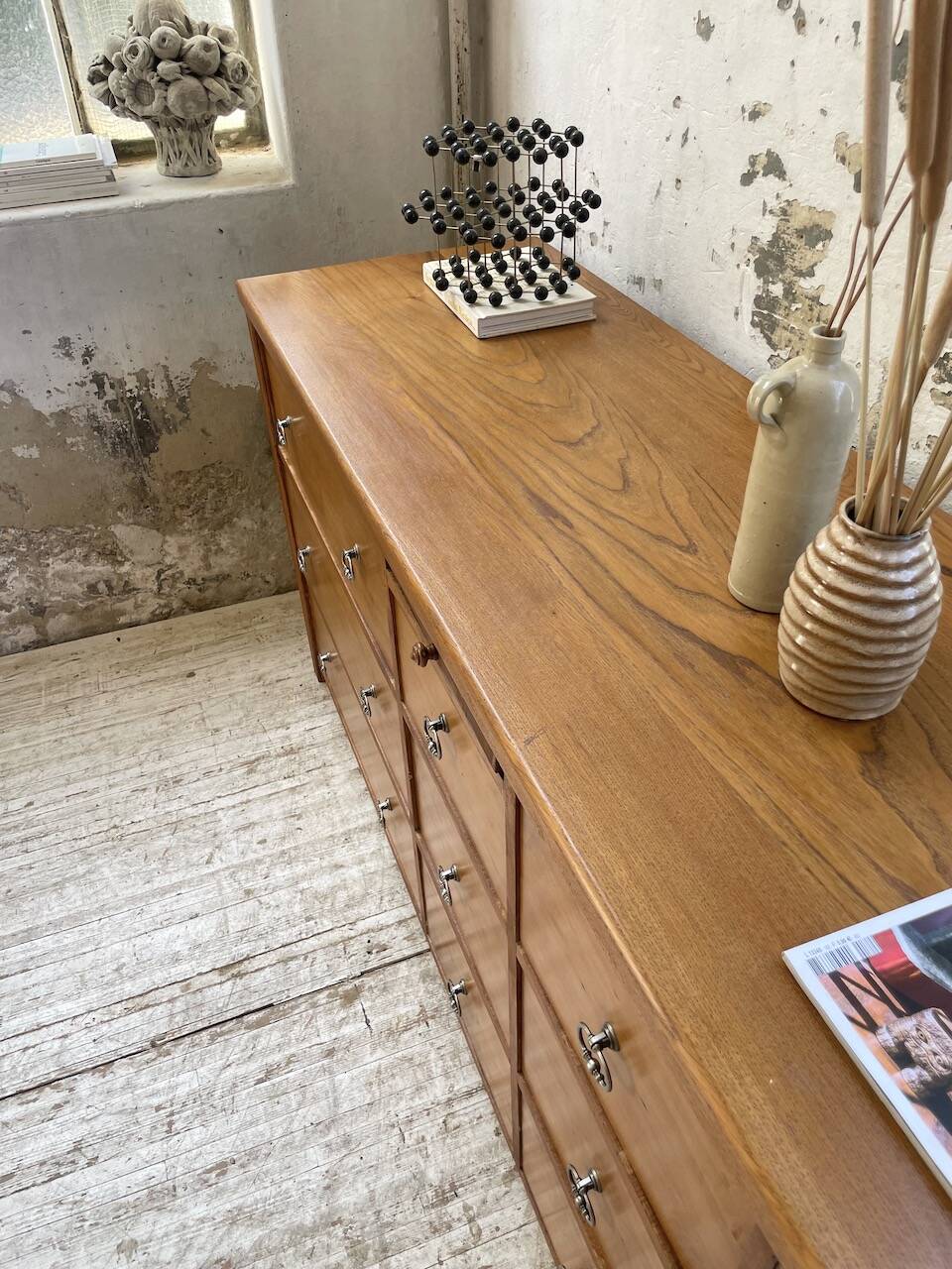 XXL golden oak craft furniture from the 50s