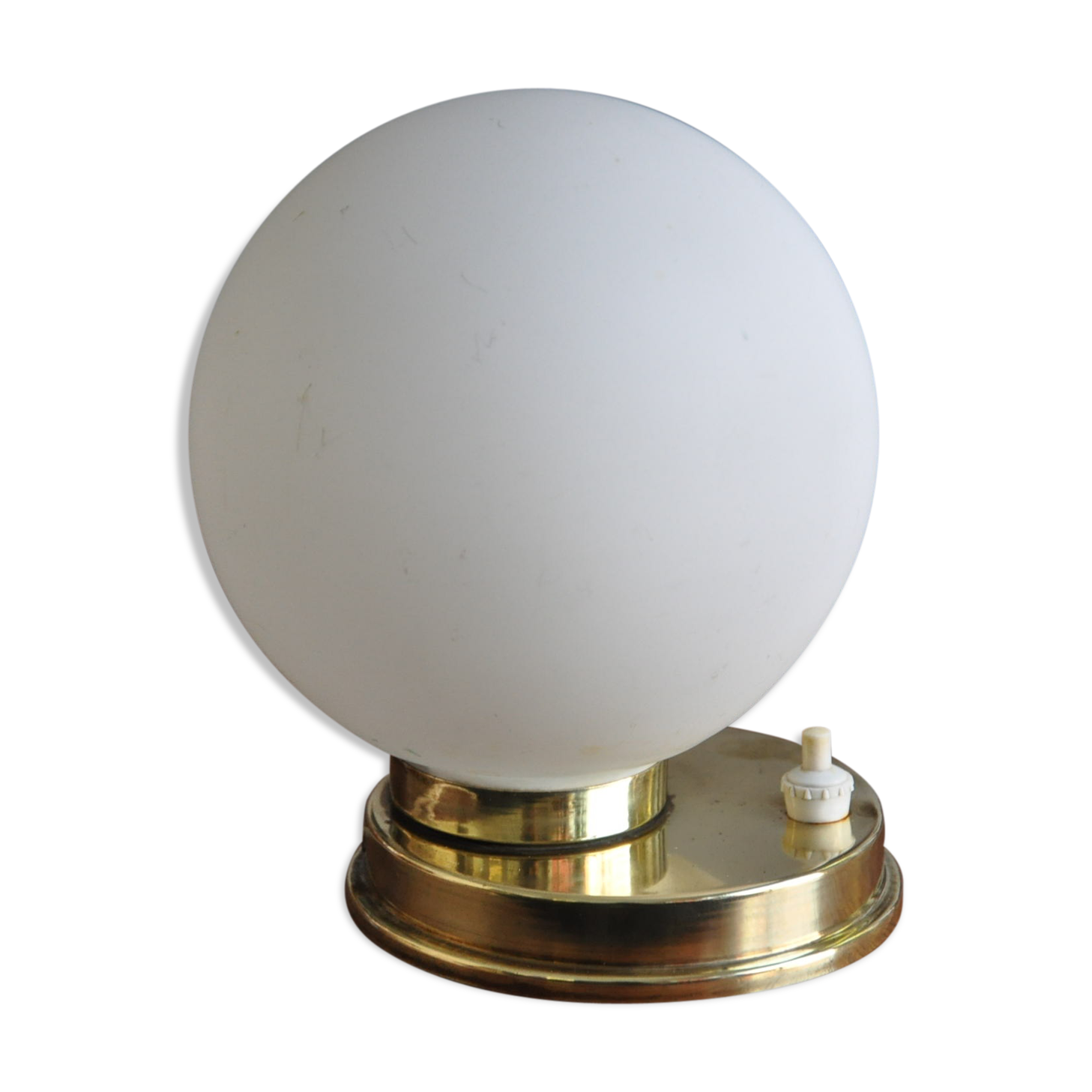 Brass lamp 50s opaline