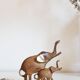 Iron and brass elephants