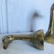 Pair of brass book ends 21cm