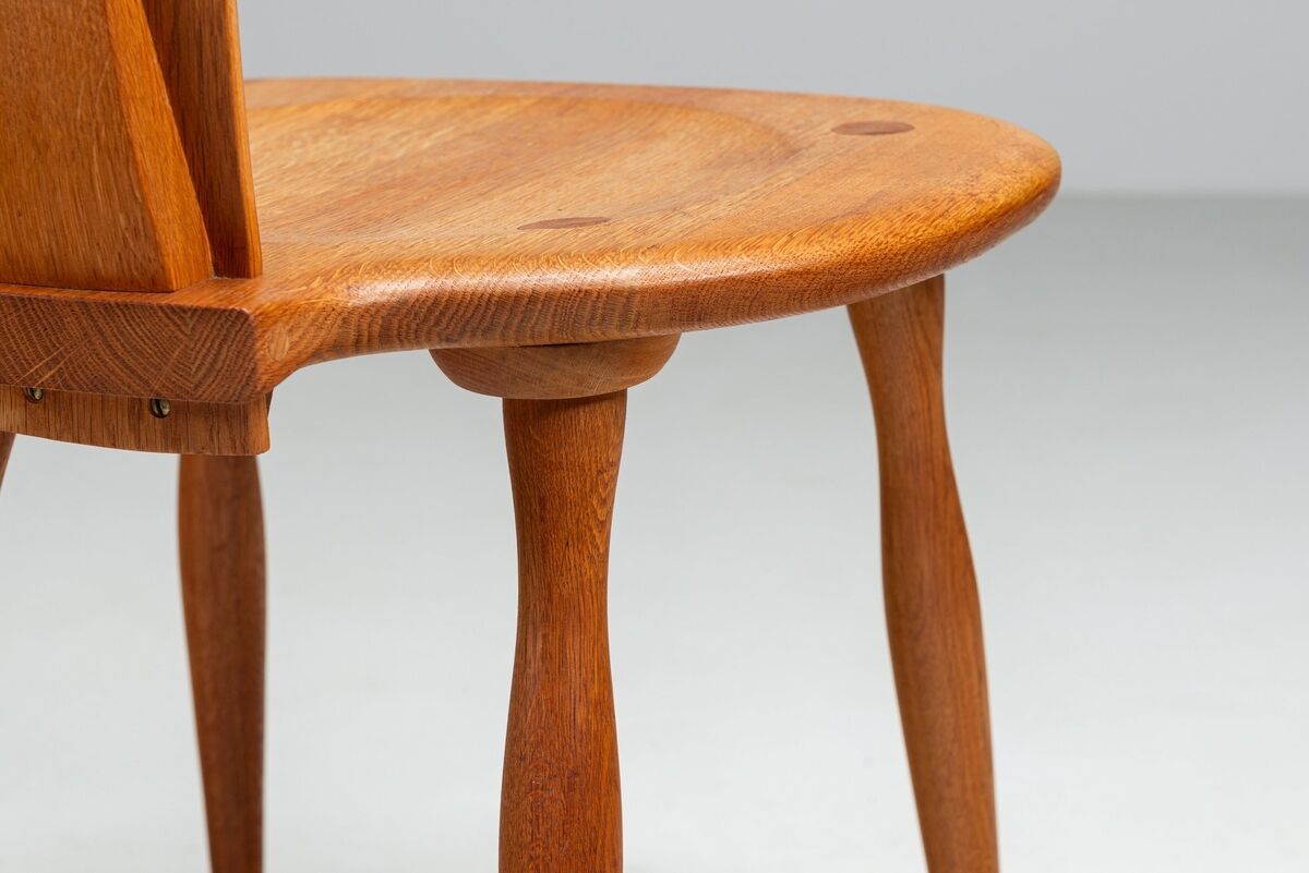 Set of four Scandinavian dining chairs in oak Denmark 1960