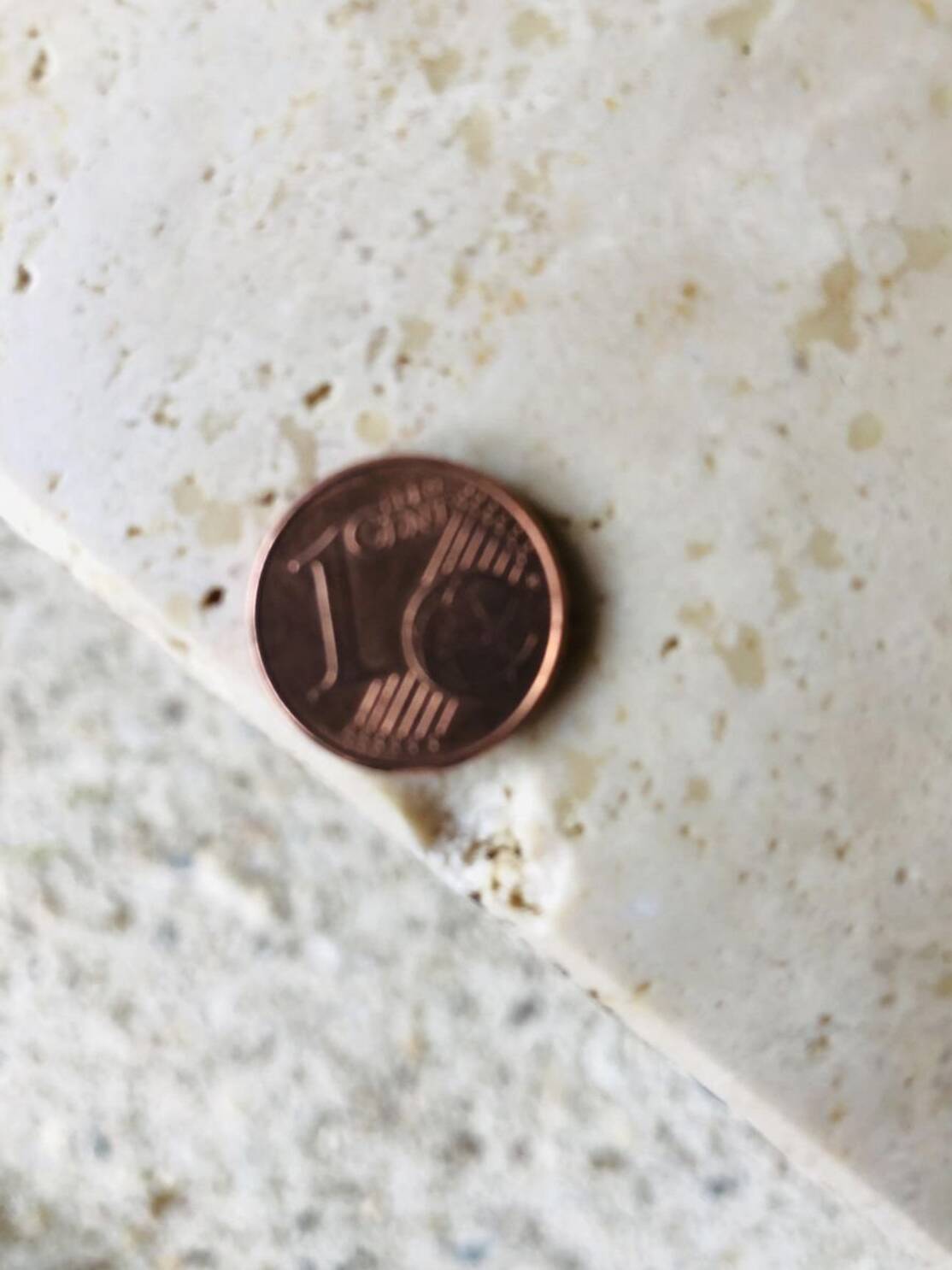 Octagonal travertine coffee table, vintage circa 70/80