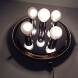 Large glass ceiling light from Limburg, 1960s