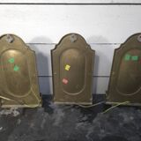 Vintage brass wall lights x 3