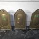 Vintage brass wall lights x 3