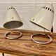 Pair of large metal osram lamps 1950.