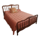 Solid carved cherry wood bed 140x190 with base