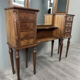 Coiffeuse avec miroir triptyque de style Louis XVI, XXe siècle