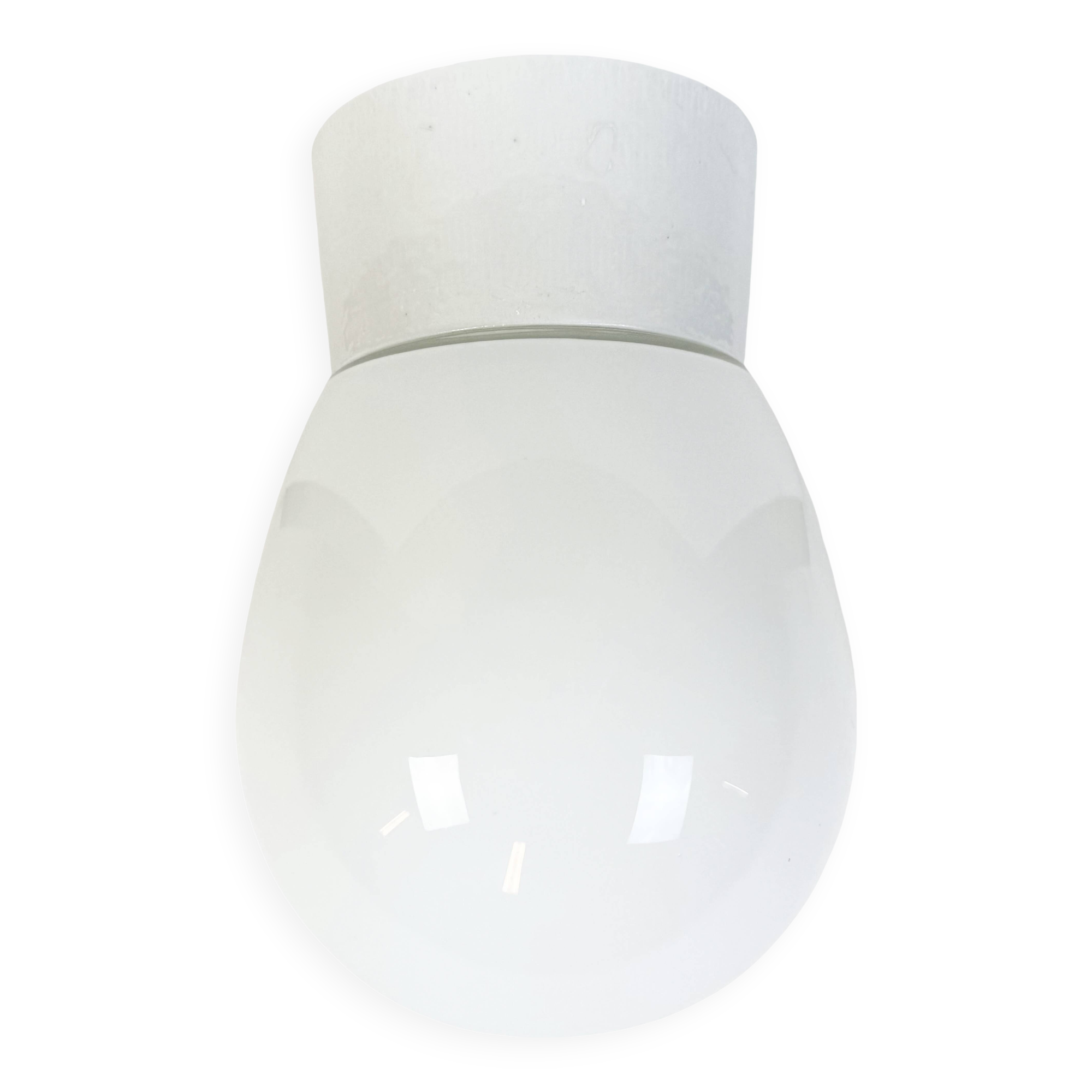 Vintage White Porcelain Ceiling Light, 1970s