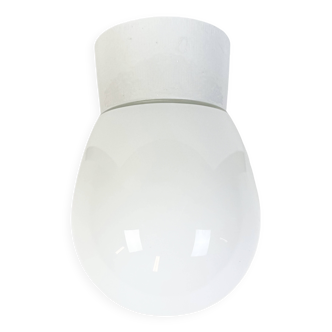 Vintage White Porcelain Ceiling Light, 1970s