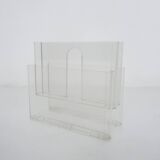 Transparent Giotto Stoppino for Kartell magazine stand, Italy 1960's