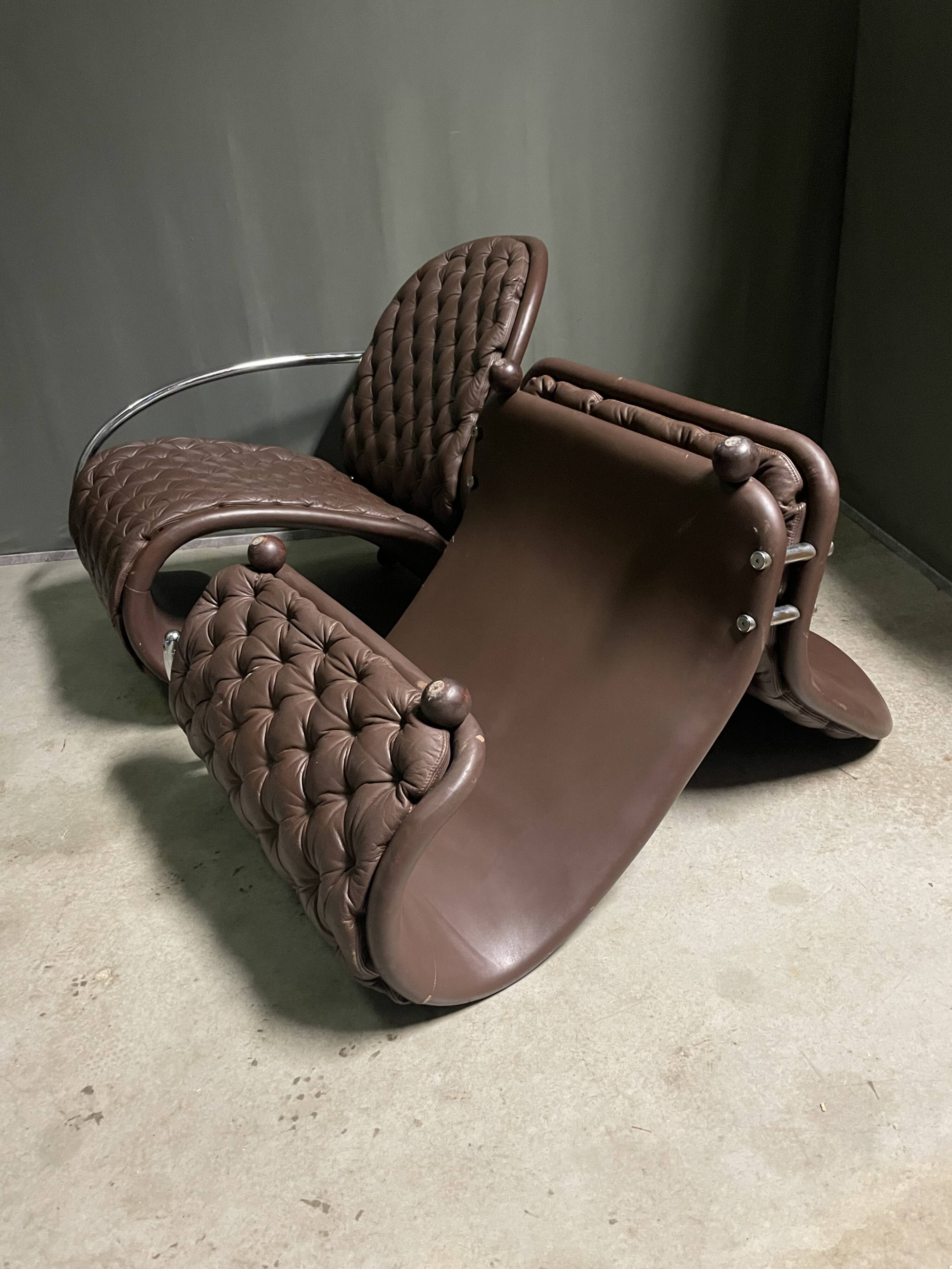 Rare 2 part ''g de luxe' sofa by verner panton for fritz hansen