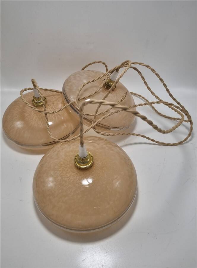 Trio of pink suspensions