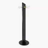 Swivel coat rack in black lacquered wood and brass