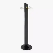 Portemanteau pivotant en bois laqué noir et laiton