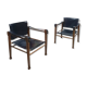 Set of 2 safari armchairs