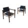 Set of 2 safari armchairs