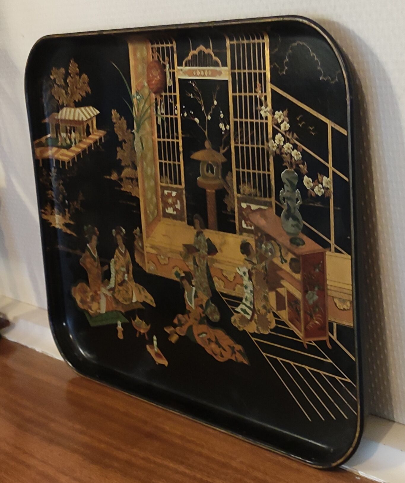 Tray Napoleon III Japanese decoration
