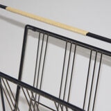 Porte-journaux en métal, support, années 1960