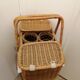 Picnic basket year 1960 vintage wicker