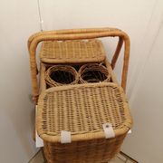 Picnic basket year 1960 vintage wicker