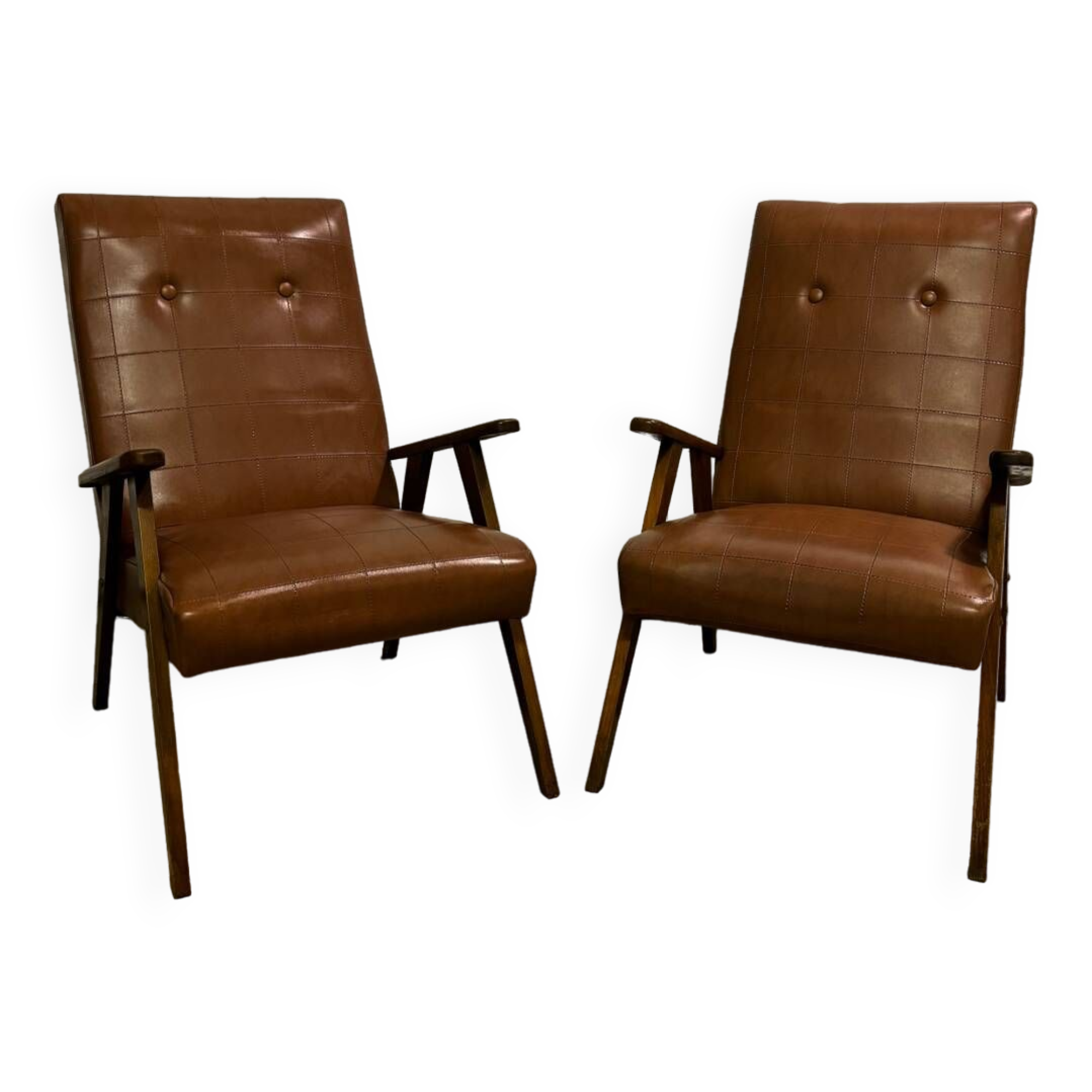 Vintage Skaï armchair