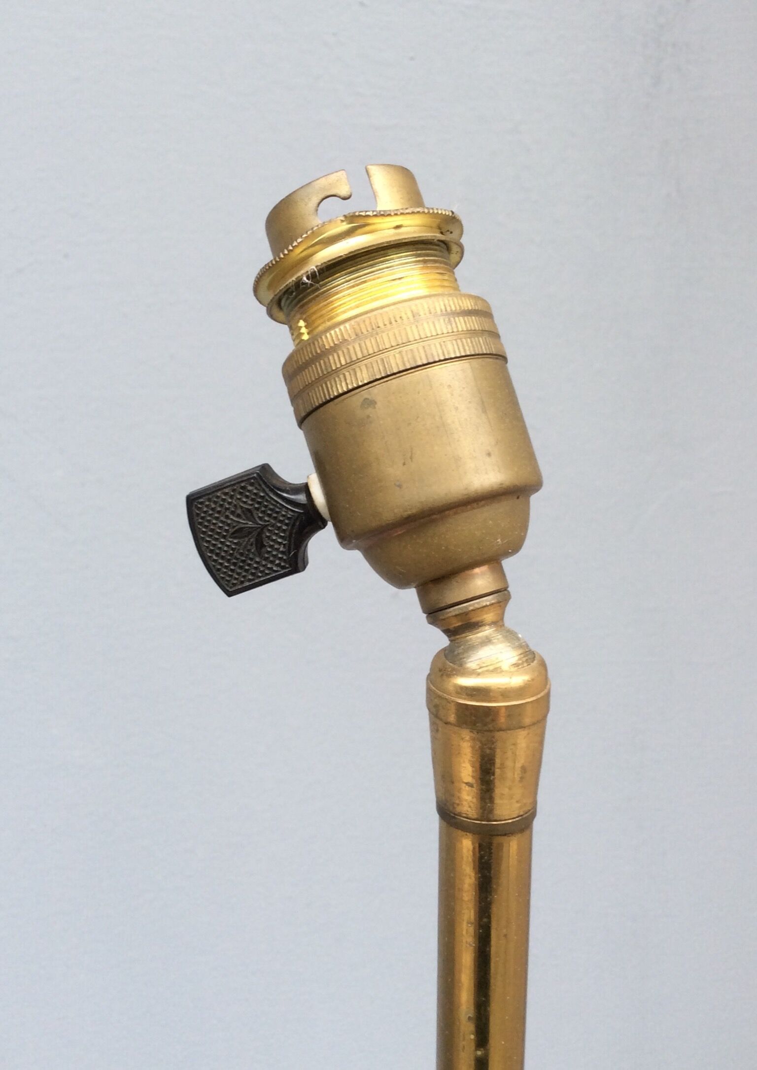 Wooden and brass lamppost 1960s