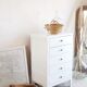 Chiffonnier commode en bois vintage circa années 50