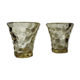 Pierre d'Avesn (1901 - 1990) pair of art deco "honeycomb" vase